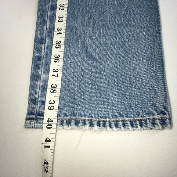 VTG Button Fly Levi's 501 Jeans Mens 36 34 Straight Leg Blue Distressed Faded - Picture 4 of 9